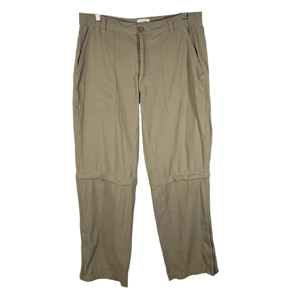 The North Face Convertible Pants Mens Sz 34 Tan Shorts Nylon Hiking Outdoors